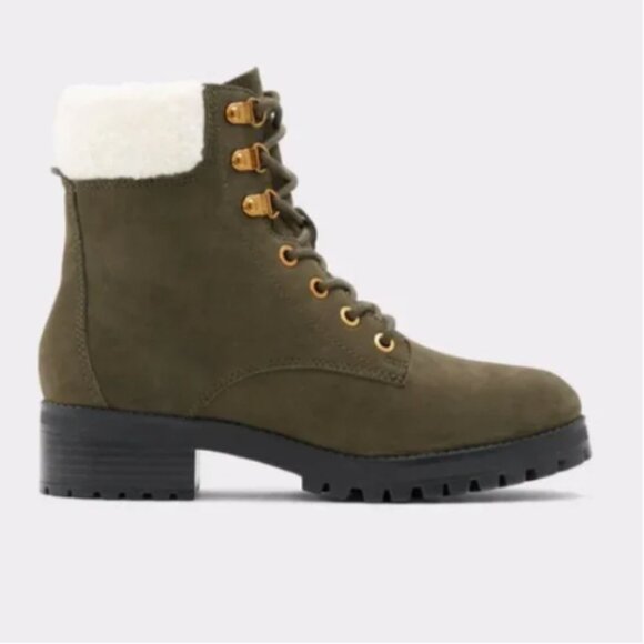 Aldo Shoes - Aldo Rhaymma Winter Boots Olive Green Hiking Lug Sole 7 BRAND NEW IN BOX NWT